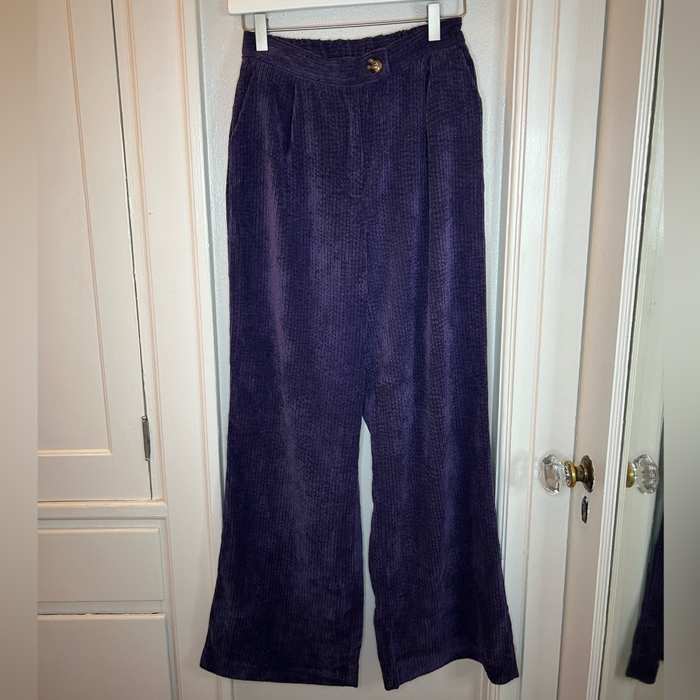 purple corduroy trousers size small